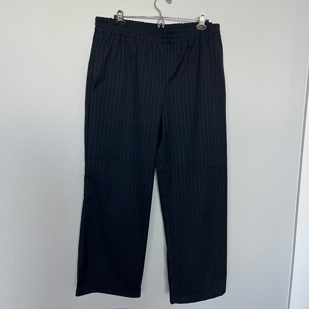 NWT Maison d'Amelie Navy Pinstripe Trousers XL